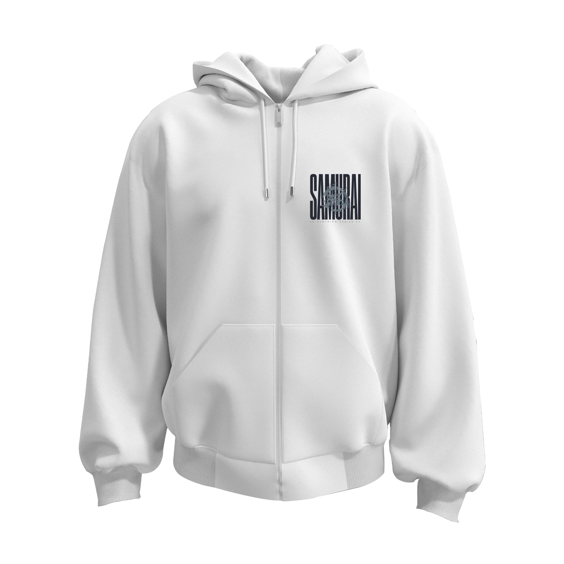 It's not the sharpness of the blade, but the courage of the heart that shapes destiny Ön Ve Arka Baskılı (Unisex Fermuarlı Hoodie)