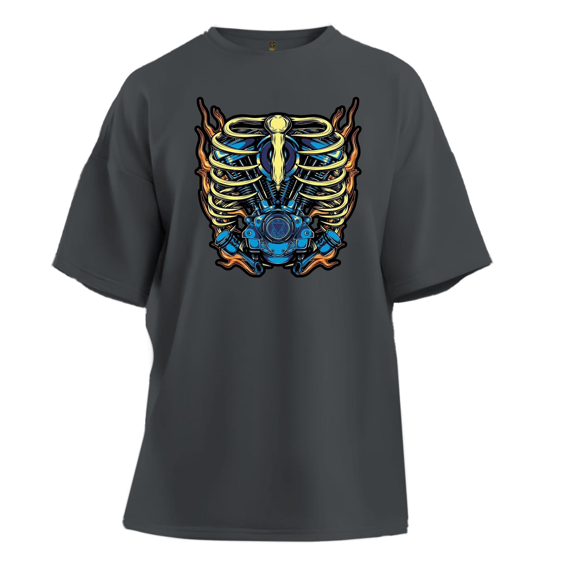  Rib Cage   Ön Baskılı Moto  Series(Unisex Tişört )