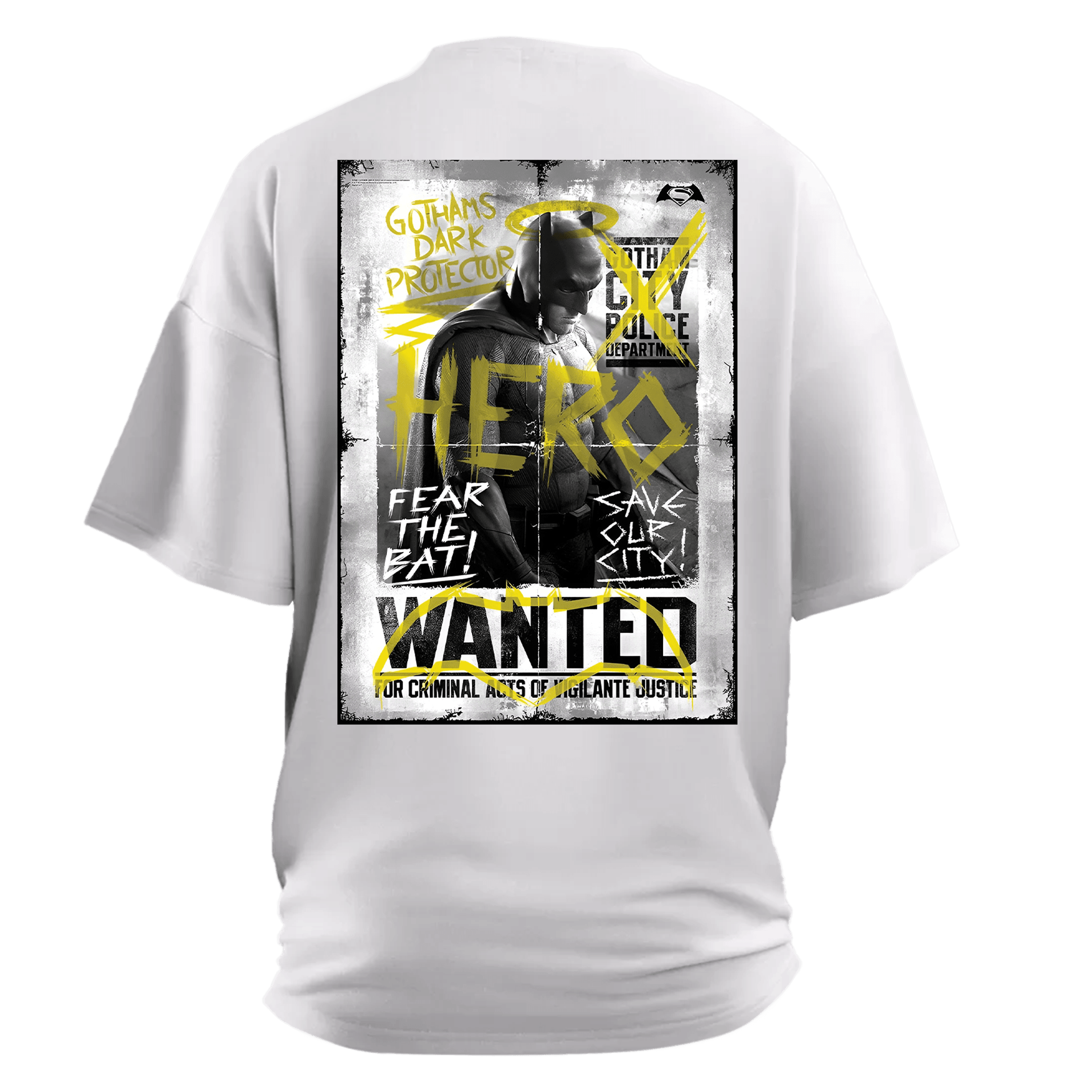 Batman II Ön  Nakışlı ve  Arka Baskılı Hero Series (Unisex Tişört)