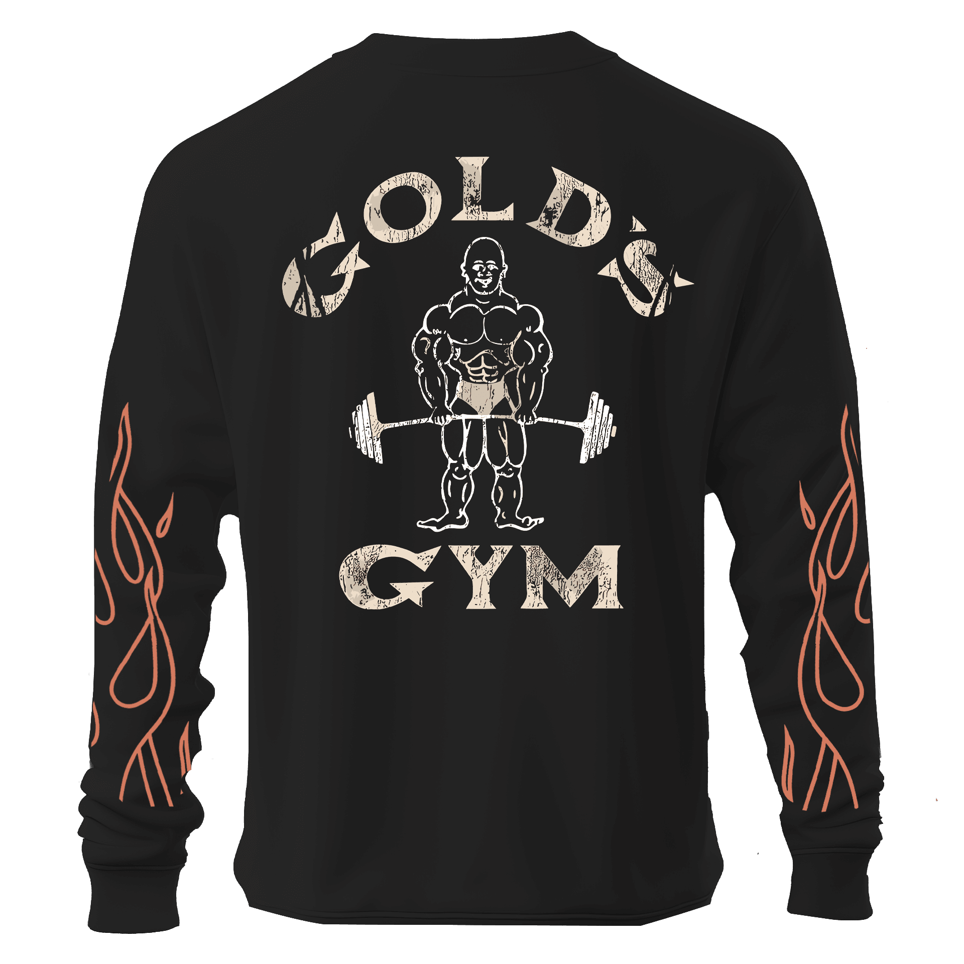 Gold's Gym Ön Arka ve Kol Baskılı Spor Series  (Unisex Sweat)