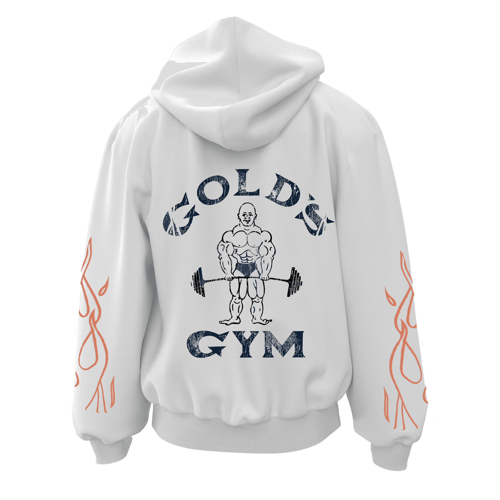 Gold's Gym  Ön ve Arka Baskılı  Spor Series (Unisex Fermuarlı Hoodie )