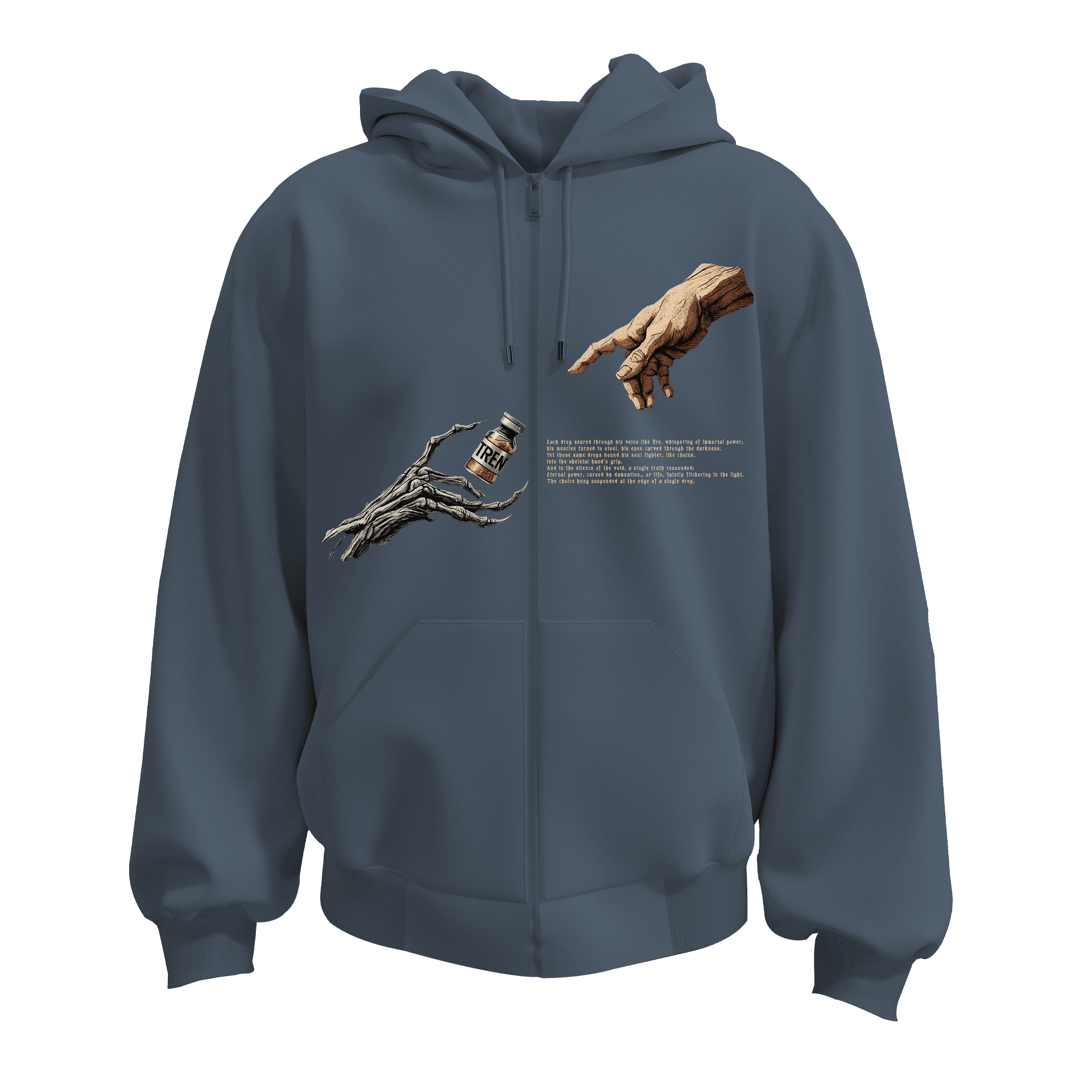 Tren Ön Baskılı  Spor Series (Unisex Fermuarlı Hoodie )