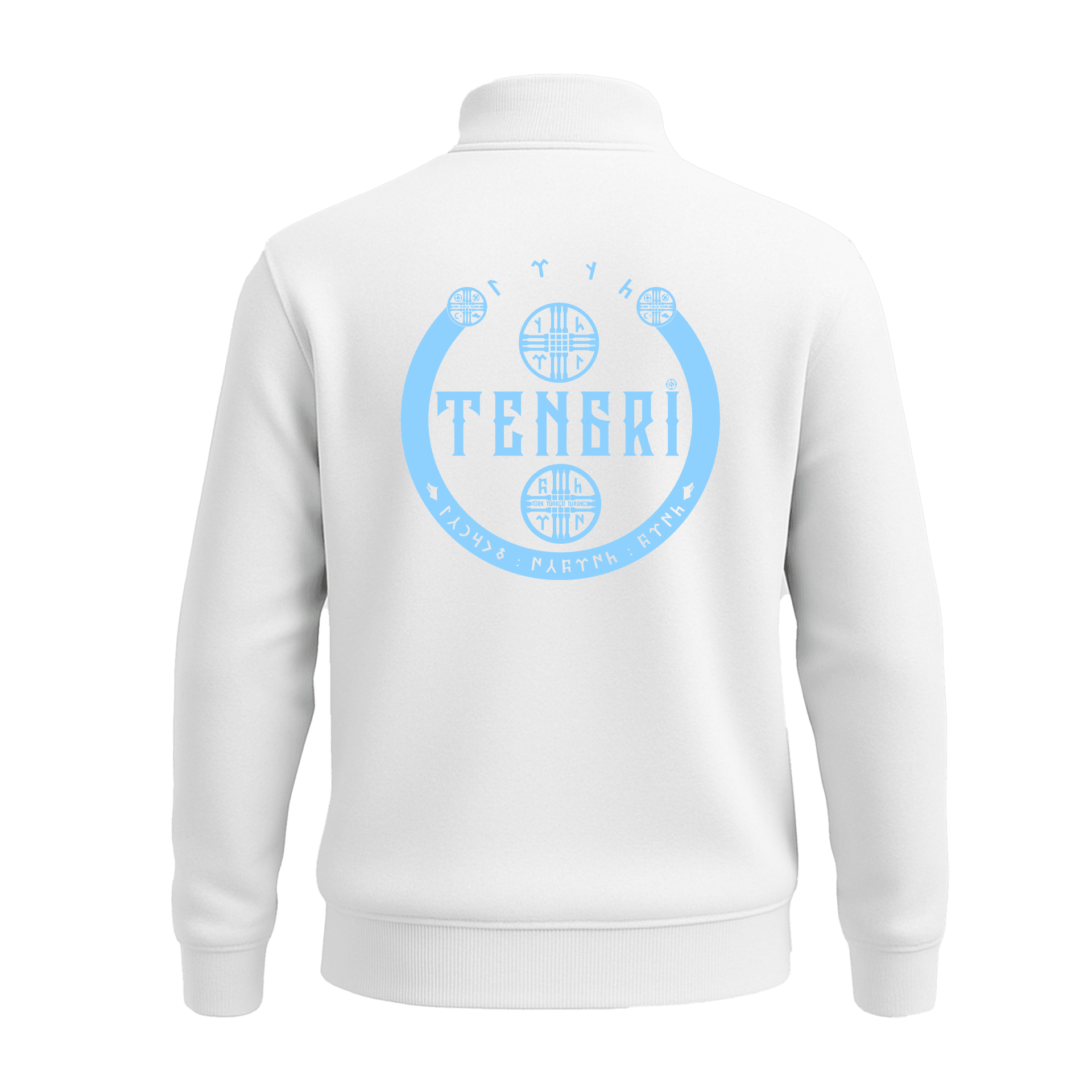 Tengri II  Ön Ve Arka  Baskılı (Unisex Yarım Fermuarlı Sweat)