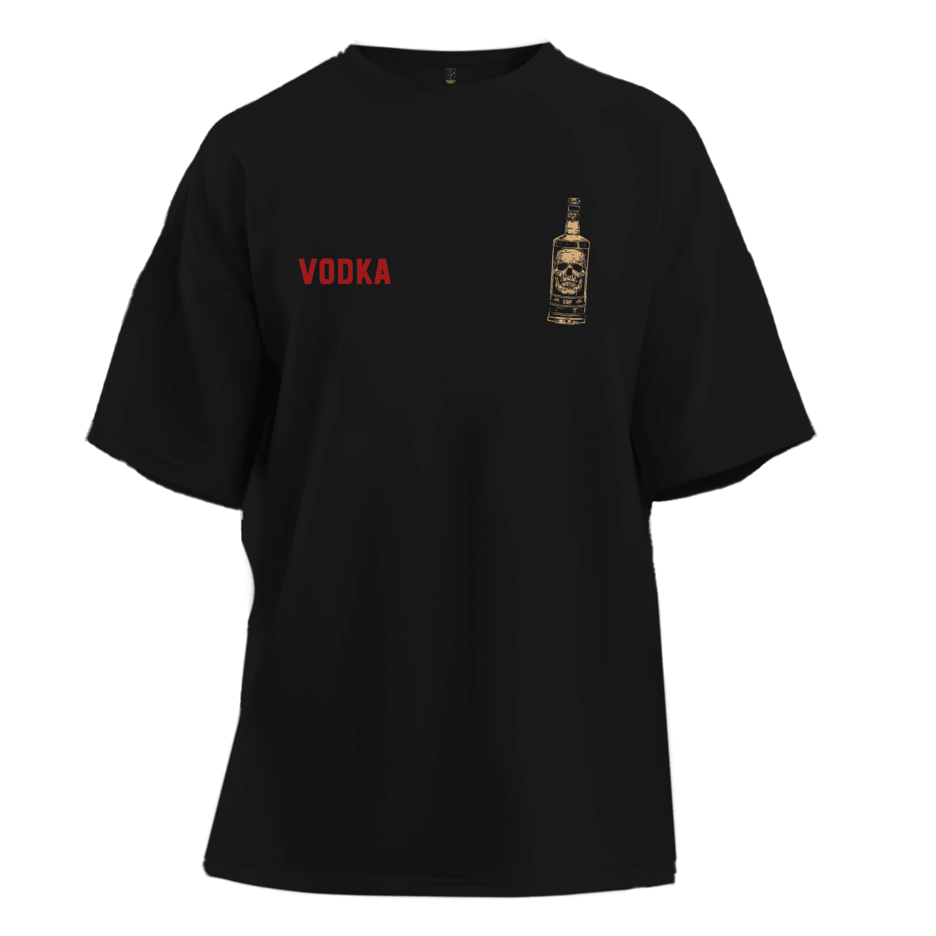 Vodka Skull Alcohol Series  Ön Ve Arka Baskılı (Unisex Tişört)