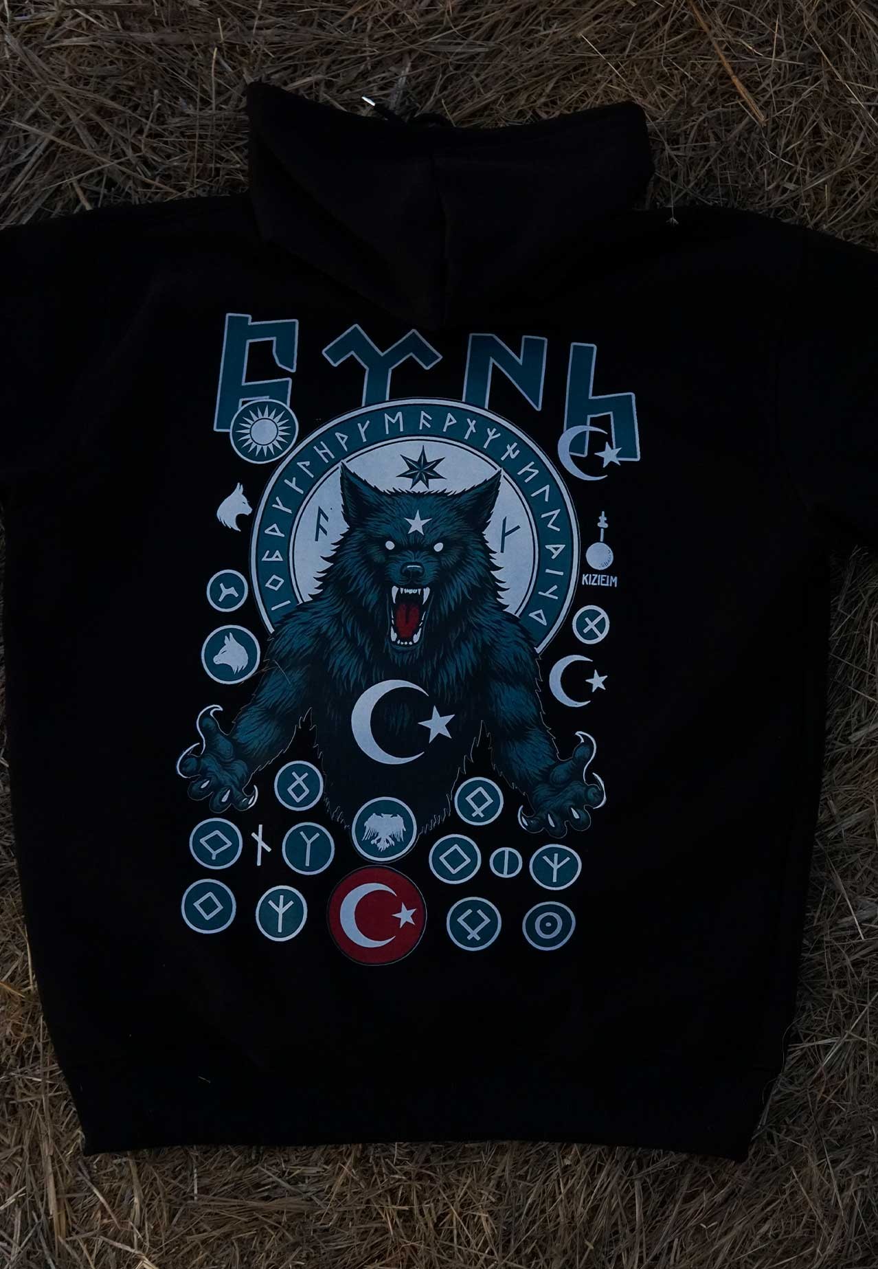 Çılgın Yürek Ön ve Arka Baskı Baskılı   (Unisex Fermuarlı Hoodie )