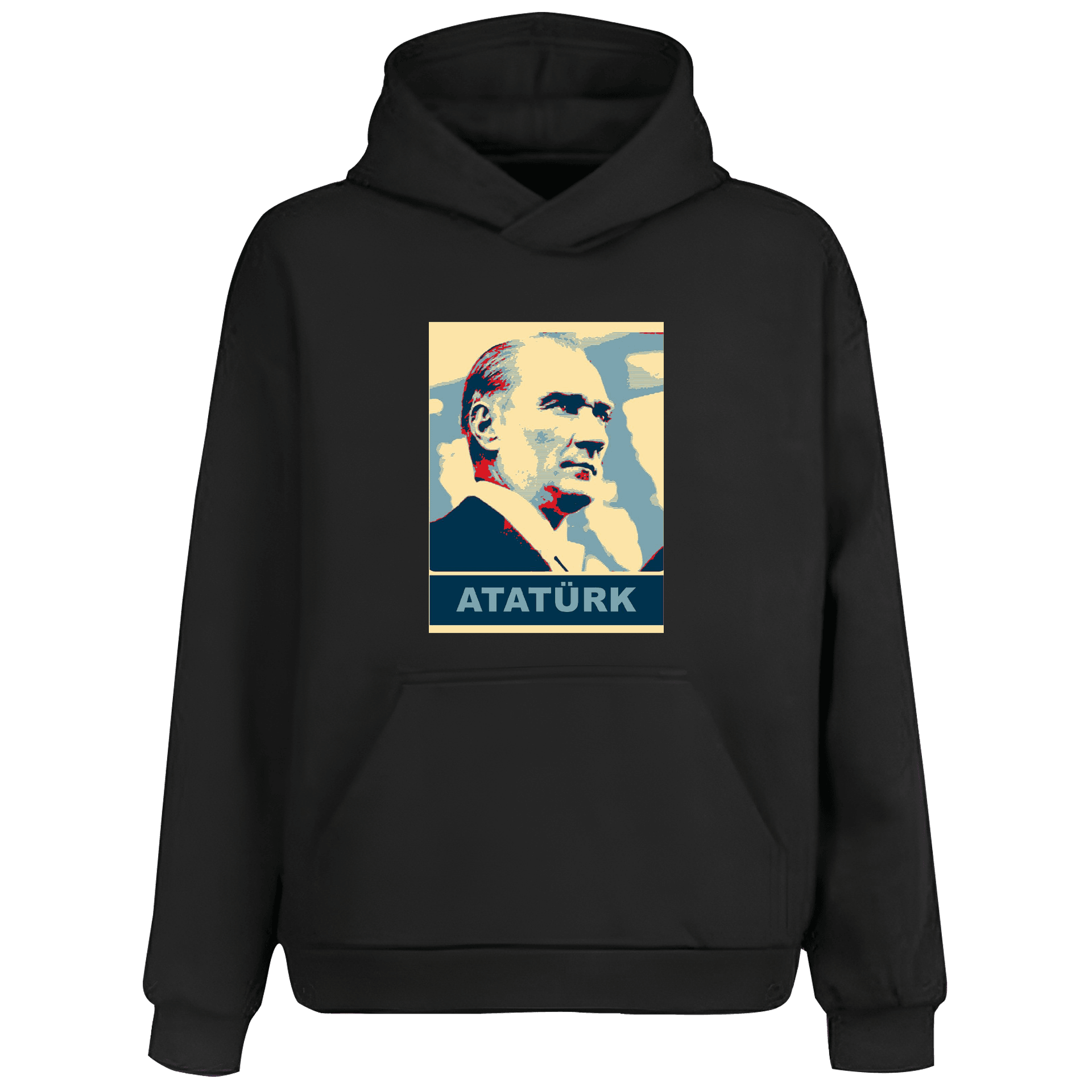 Atatürk Poster  Ön Baskılı (Unisex Kapüşonlu)