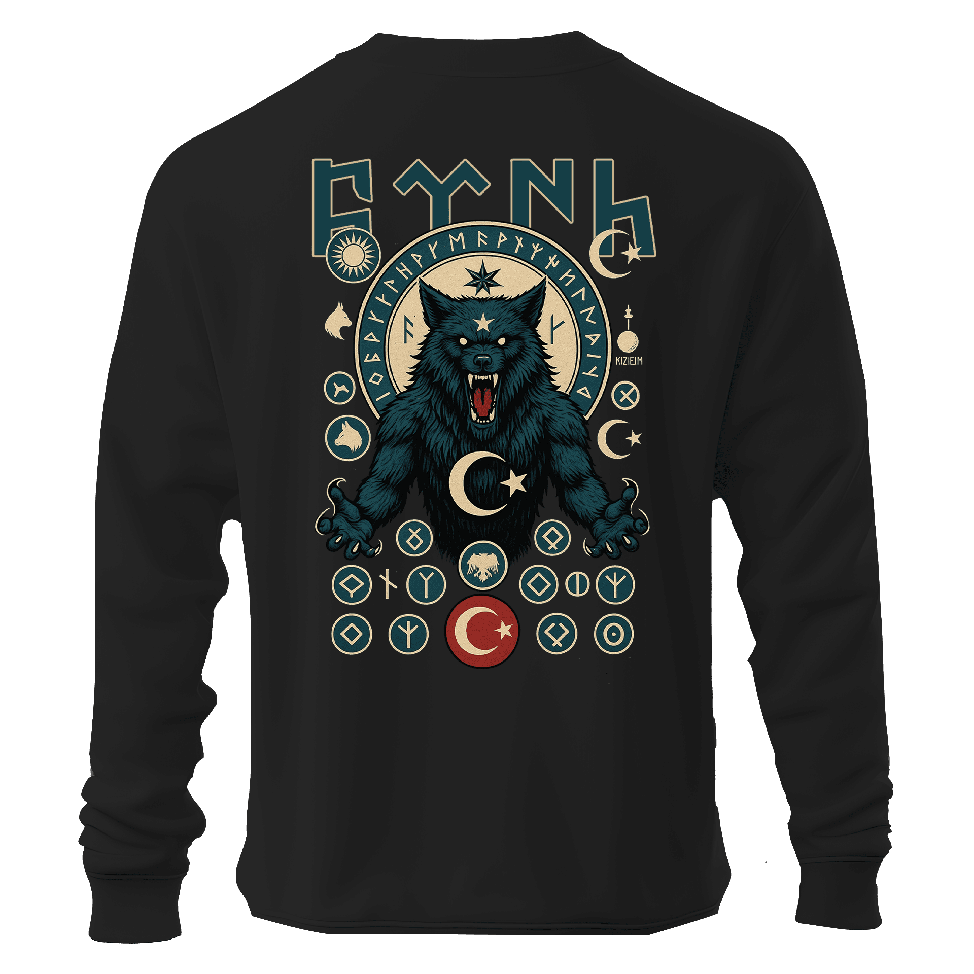 Çılgın Yürek Ön Ve Arka Baskılı  (Unisex Sweatshirt)