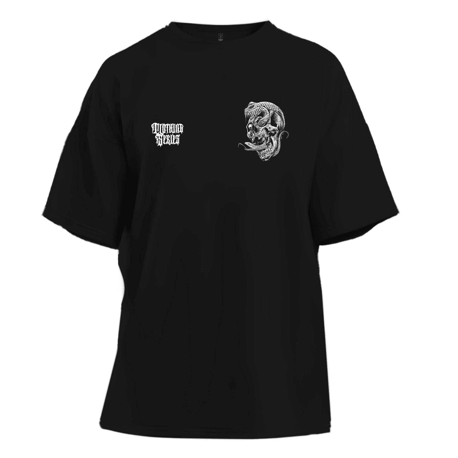 Snake Skull Gothic Series Ön ve Arka Baskılı (Unisex Tişört)