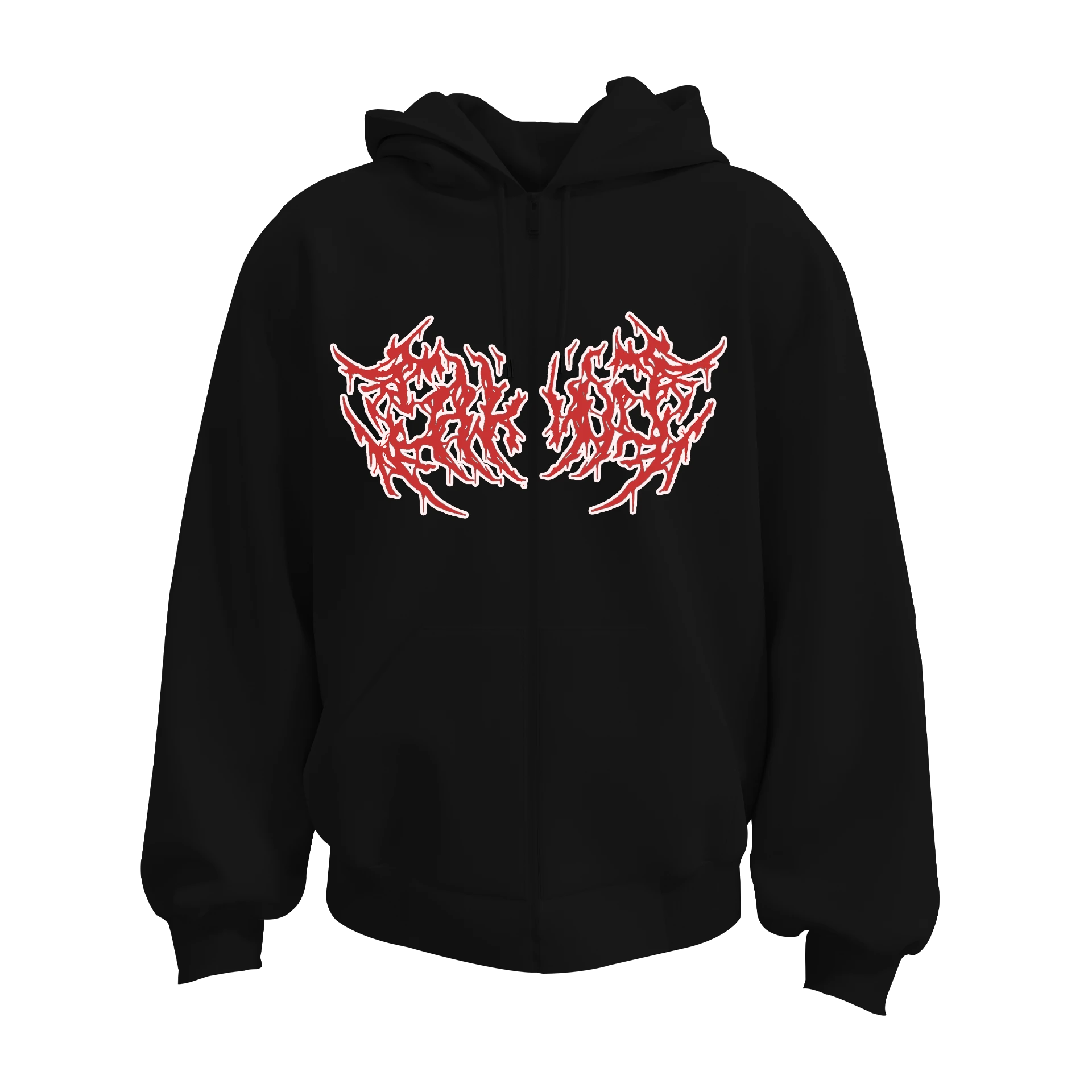 Vertebrae of Damnation   Ön ve Arka Baskılı  (Unisex Fermuarlı Hoodie )