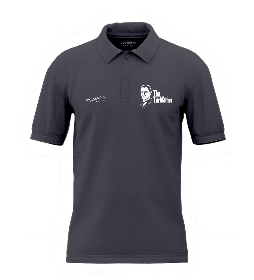 Türk Father Atatürk  Ön  Baskılı (Unisex Polo Yaka)