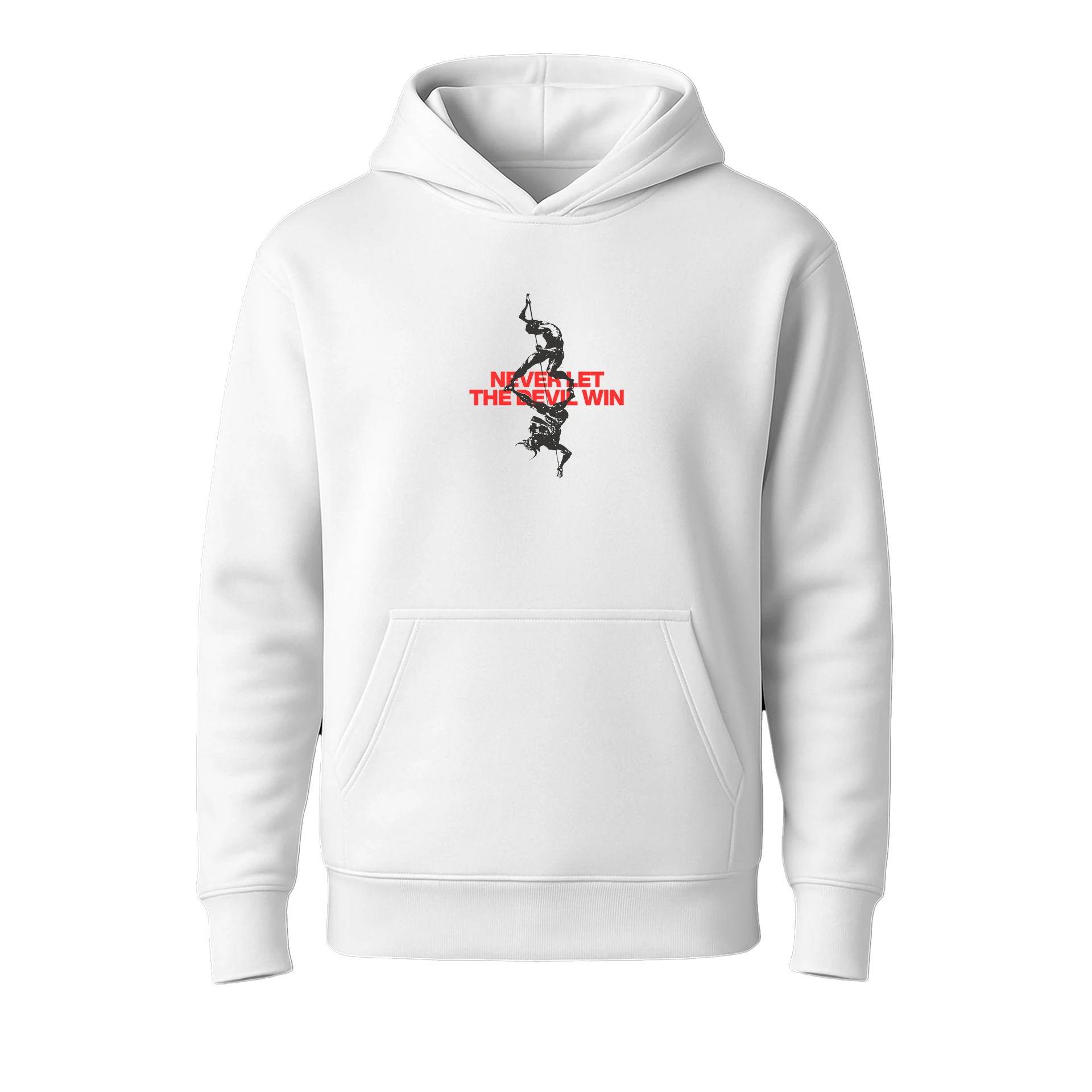 Never Let The Devil Win   Spor Series Ön ve Arka Baskılı (Unisex Hoodie)