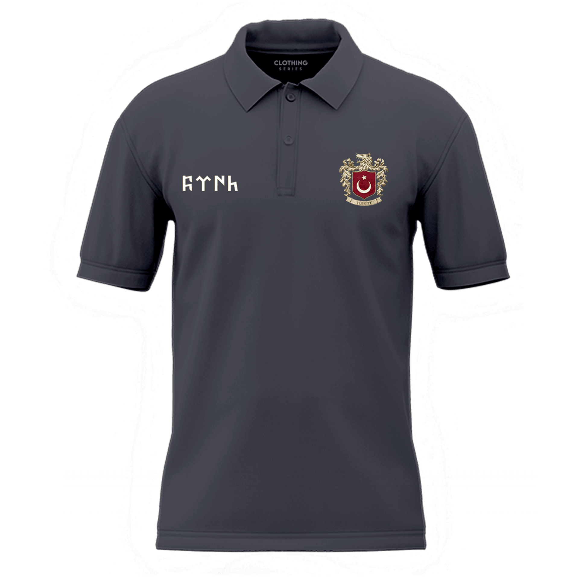 Türk Arma Ön Ve Arka Baskılı Türk Serisi (Unisex Polo Yaka)
