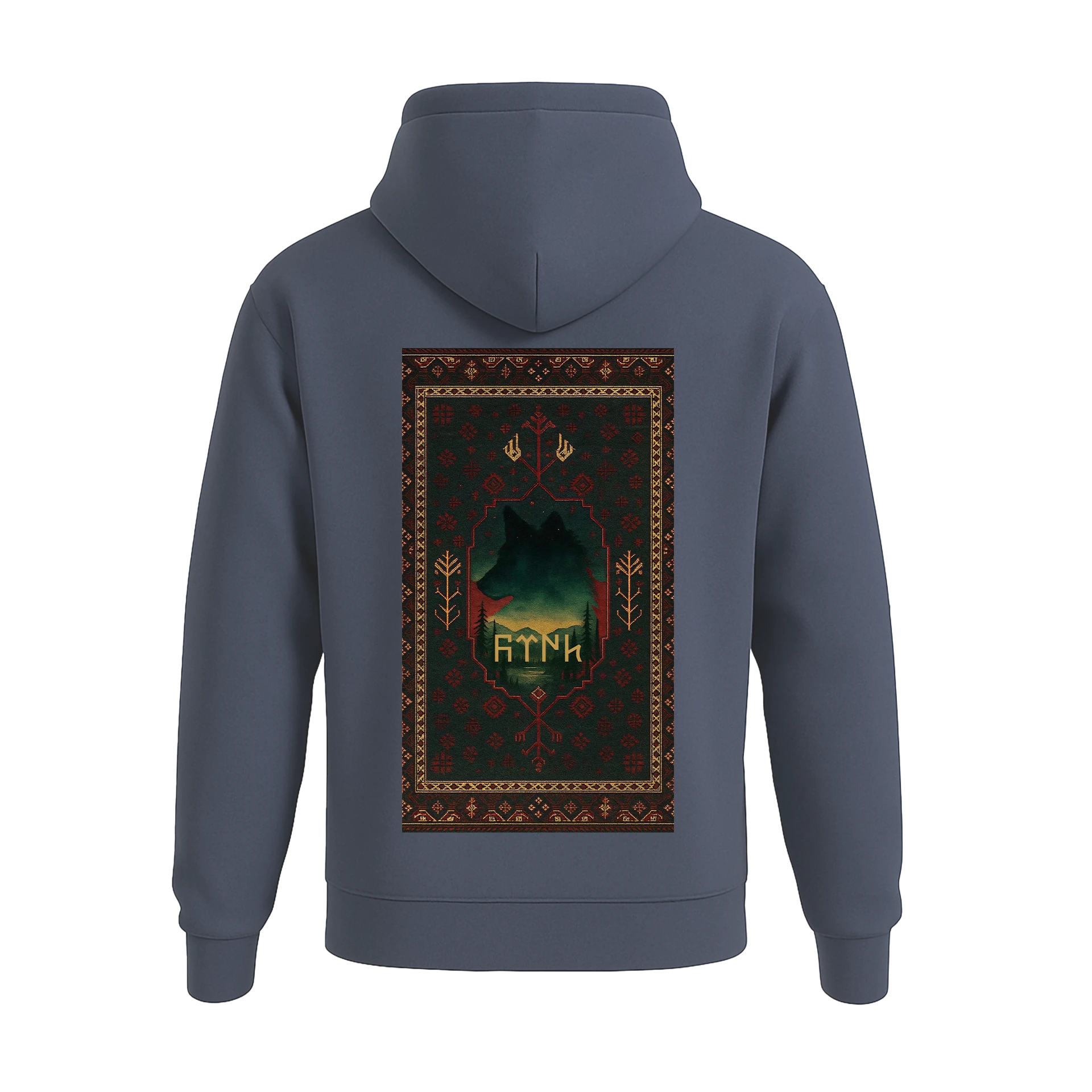 Ormanın Ruhu Türk  Ön Ve Arka Baskılı     Türk Serisi (Unisex Kapüşonlu)