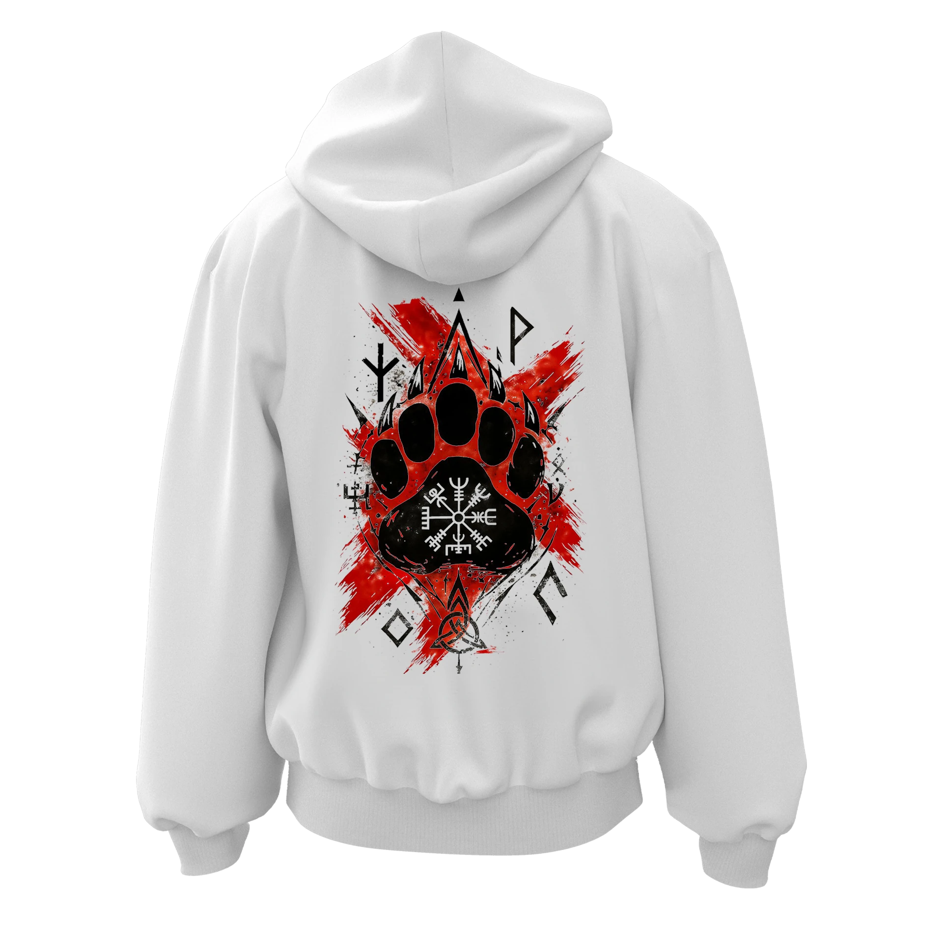   Feral Might Ön Ve Arka Baskılı  Nordic Series  (Unisex Fermuarlı Hoodie )