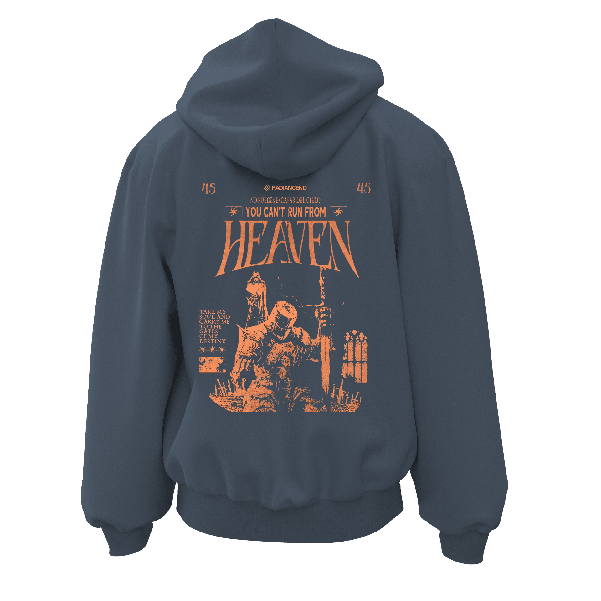 Knight's Paradise  Ön ve Arka  Baskılı  Warrior Series (Unisex Fermuarlı Hoodie )