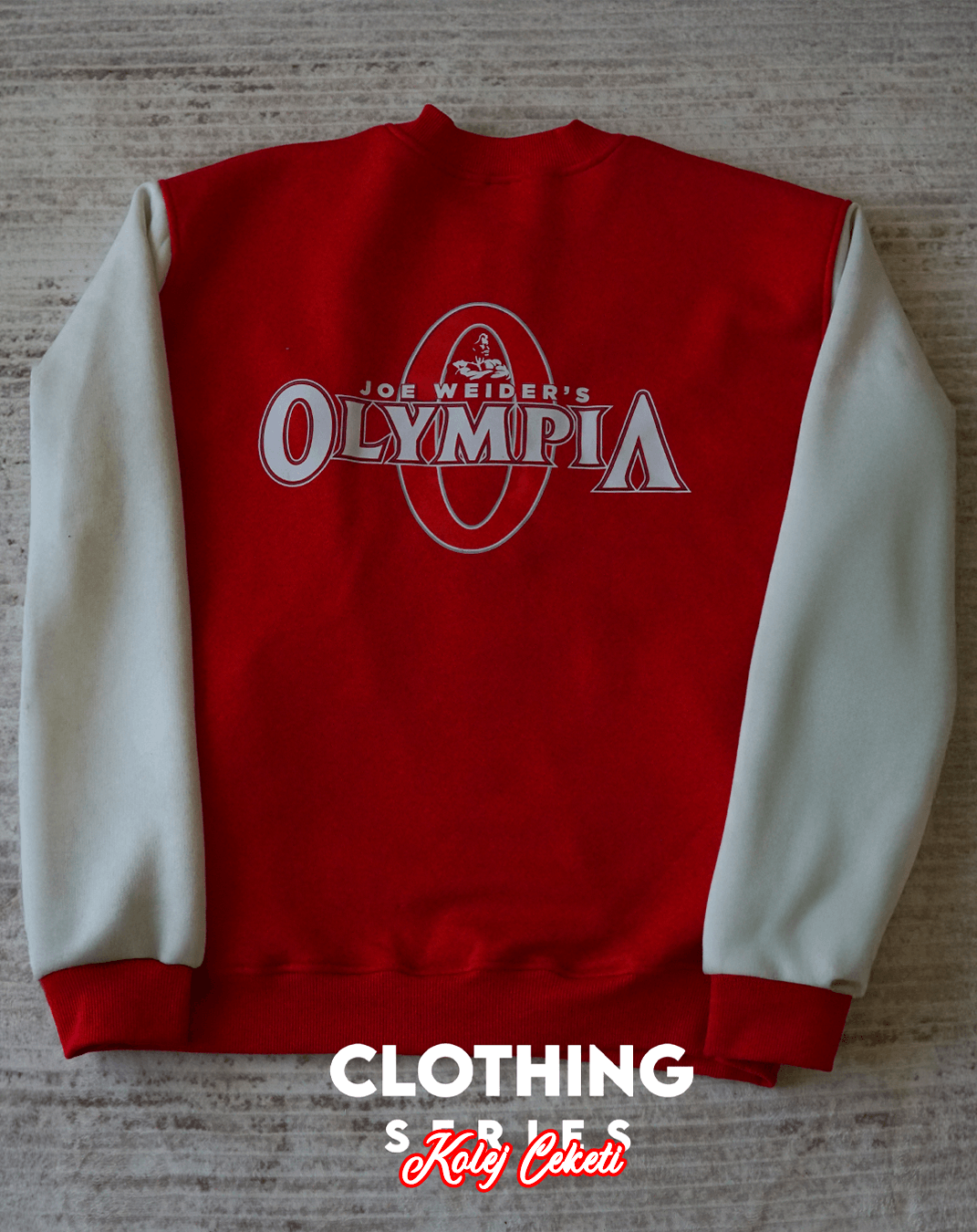 Olympia Spor Series Ön Ve Arka Baskılı (Unisex Kolej ceketi)