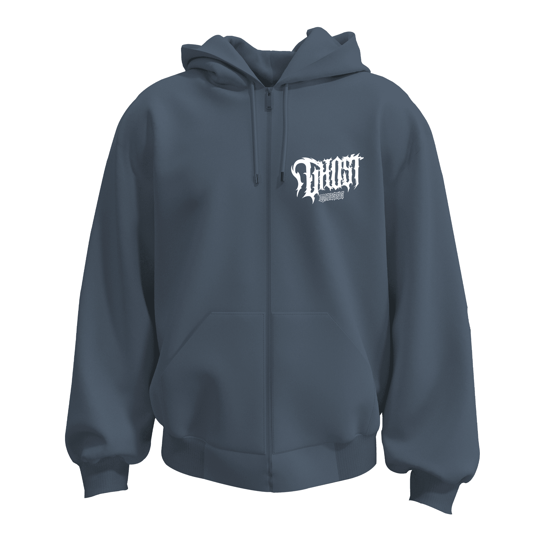 Ghost Ön ve Arka Baskılı Series   (Unisex Fermuarlı Hoodie )