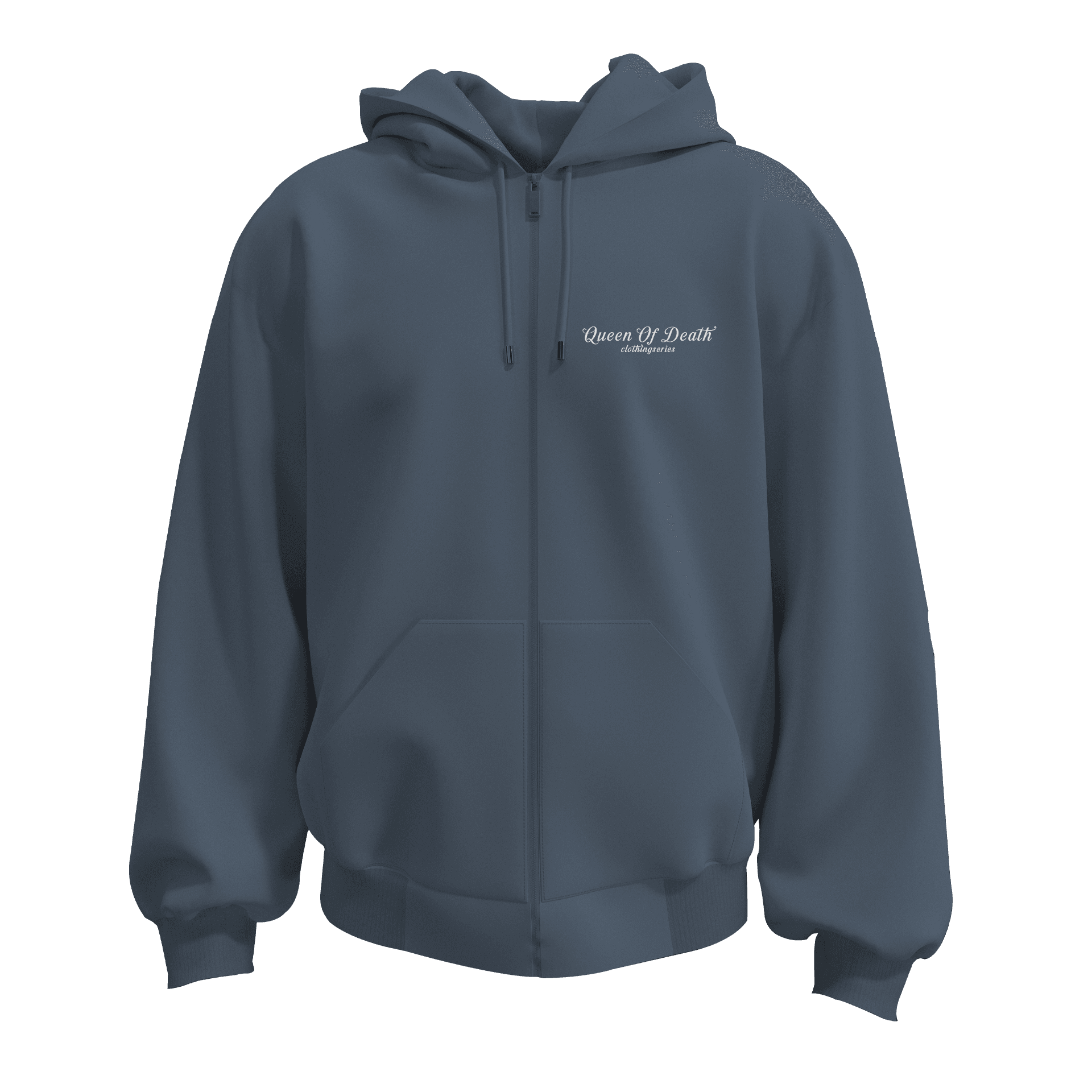 Queen Of Death Ön Ve ArkaBaskılı (Unisex Fermuarlı Hoodie )