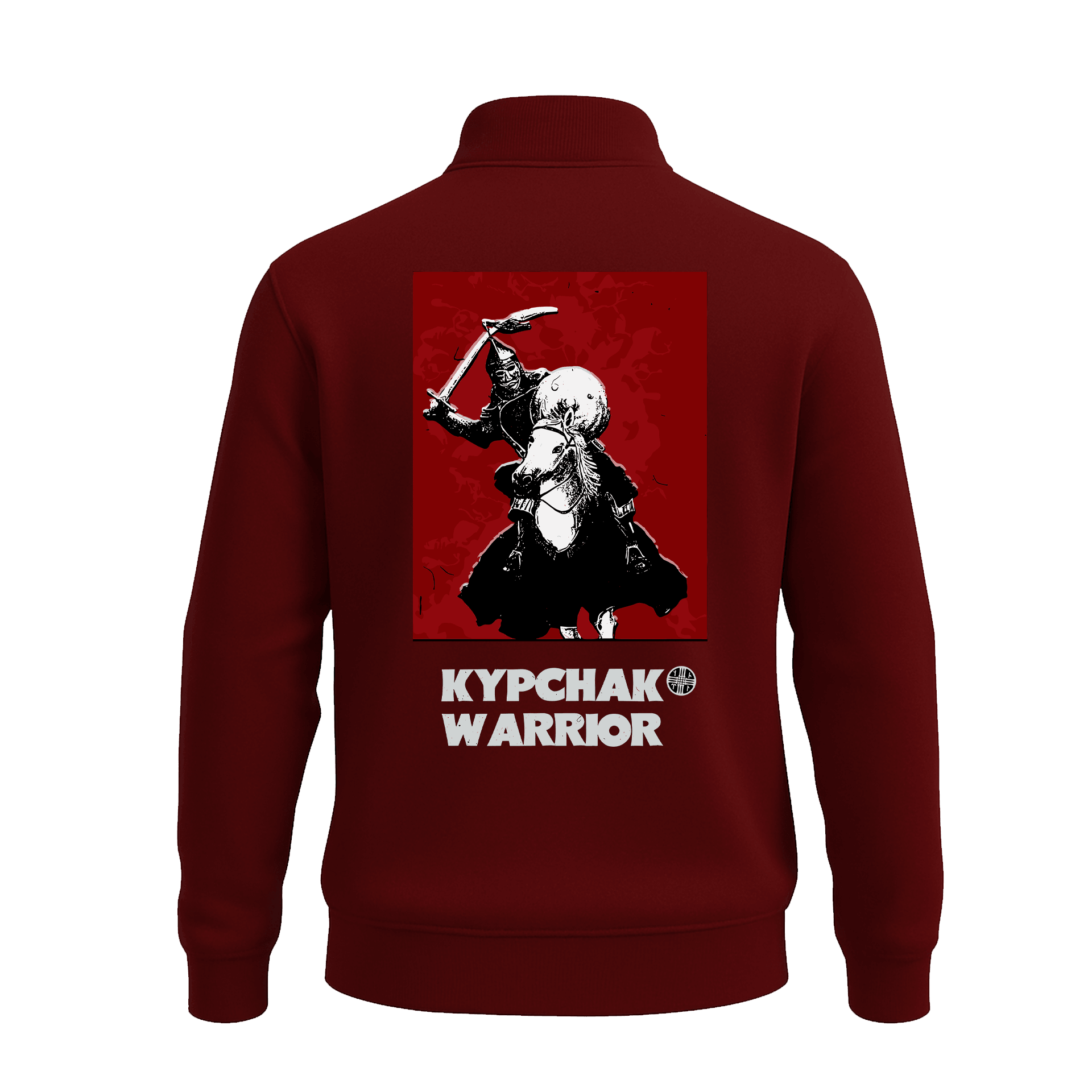 Kipçak Warrior  Ön Ve Arka  Baskılı (Unisex Yarım Fermuarlı Sweat)