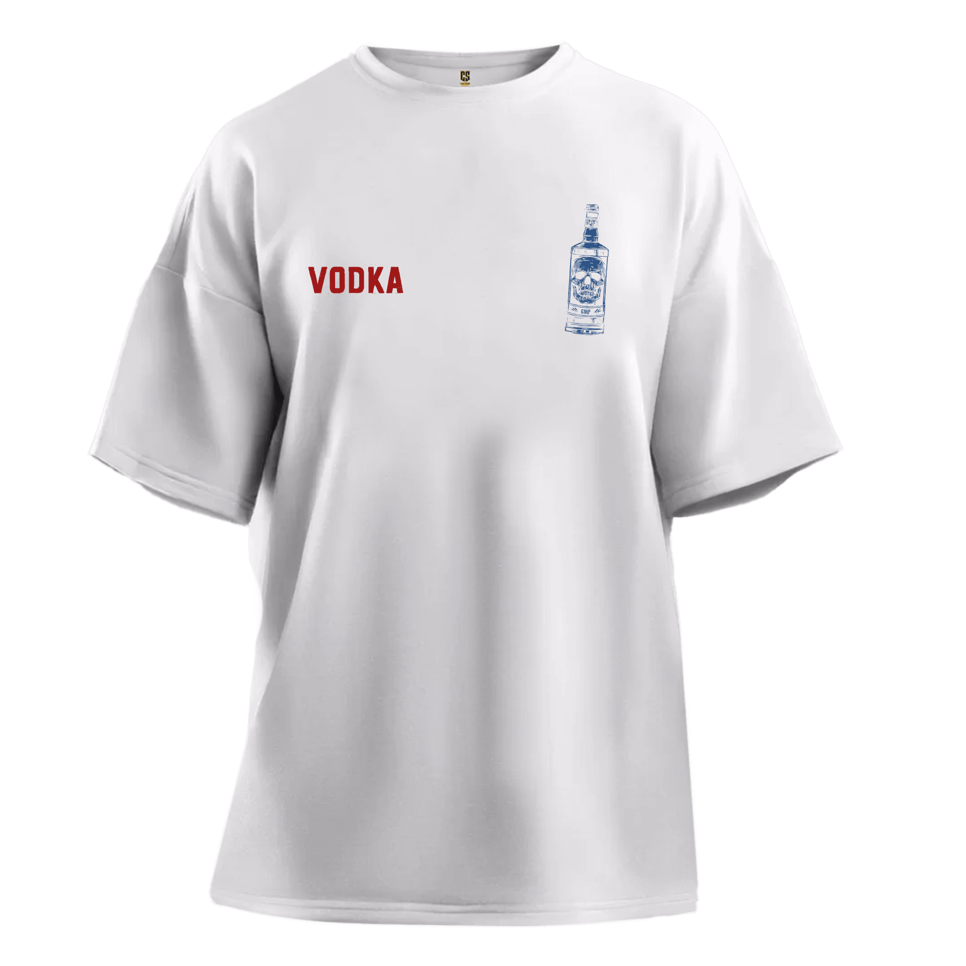 Vodka Skull Alcohol Series  Ön Ve Arka Baskılı (Unisex Tişört)