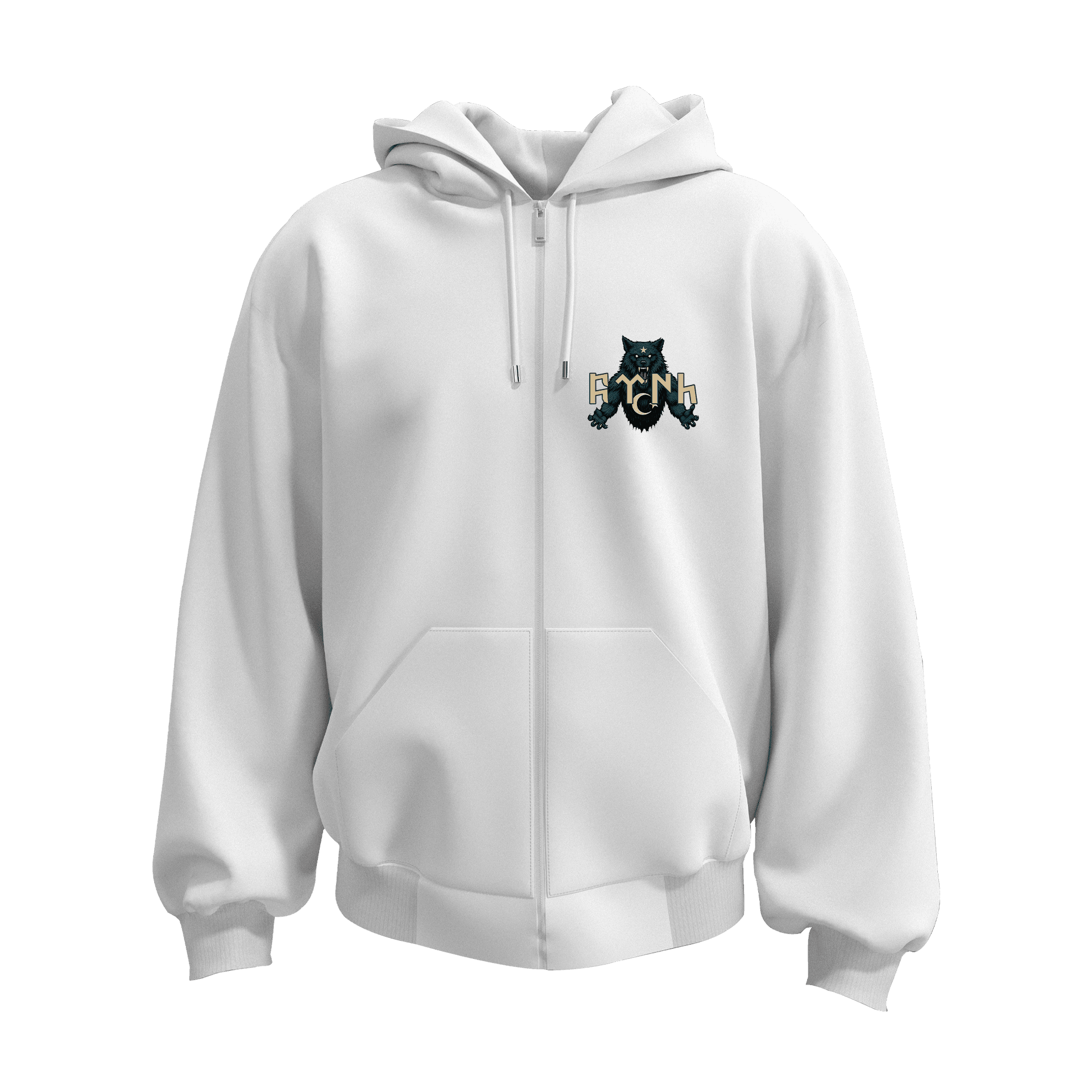 Çılgın Yürek Ön ve Arka Baskı Baskılı   (Unisex Fermuarlı Hoodie )