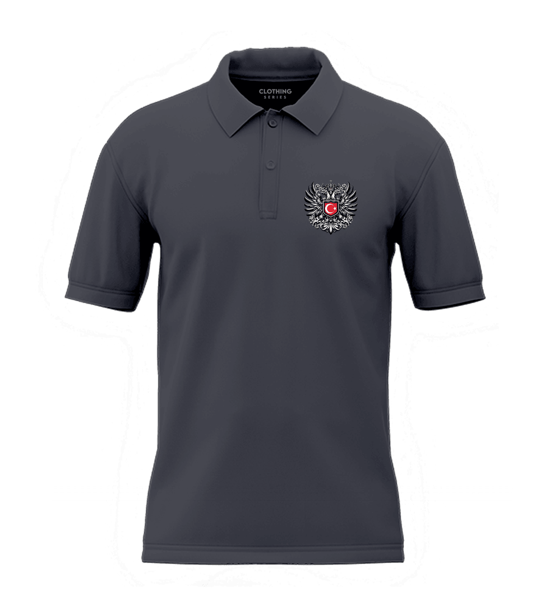 Türk Kartalı Ön Ve Arka  Baskılı (Unisex Polo Yaka)