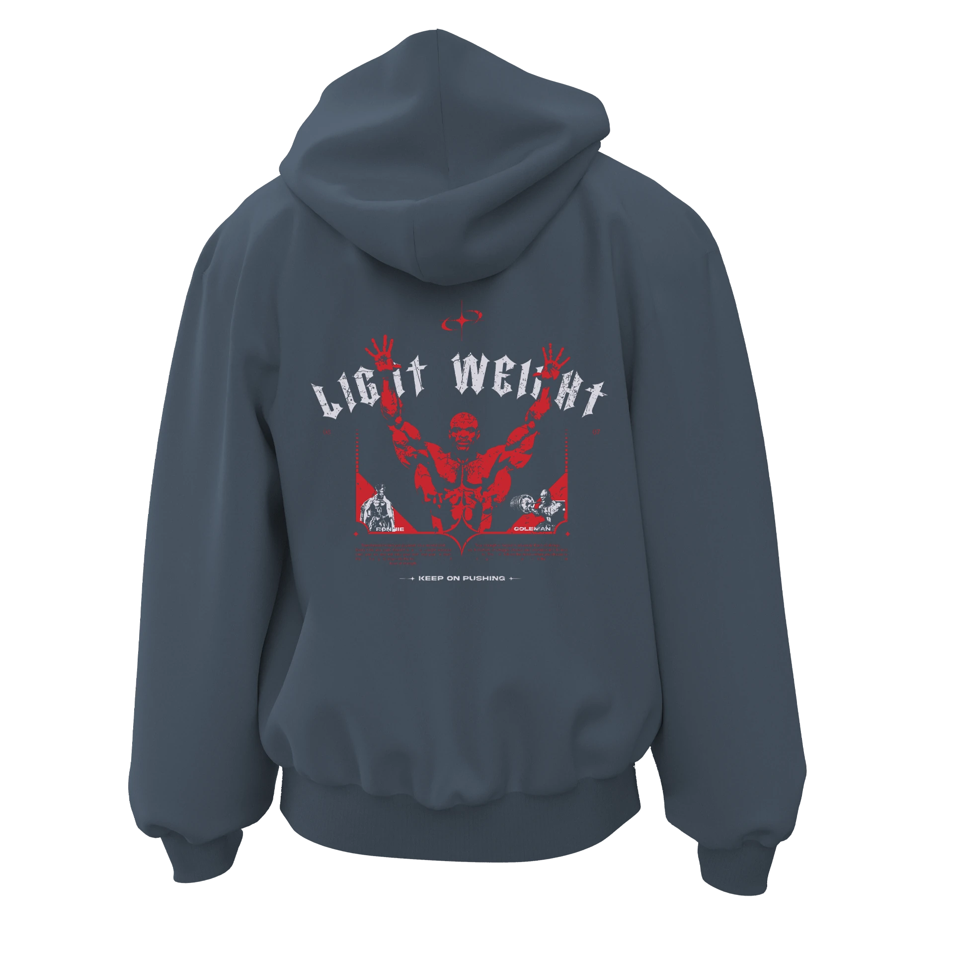 Light Weight Ronie Coleman Ön ve Aka Baskılı Spor Series (Unisex Fermuarlı)