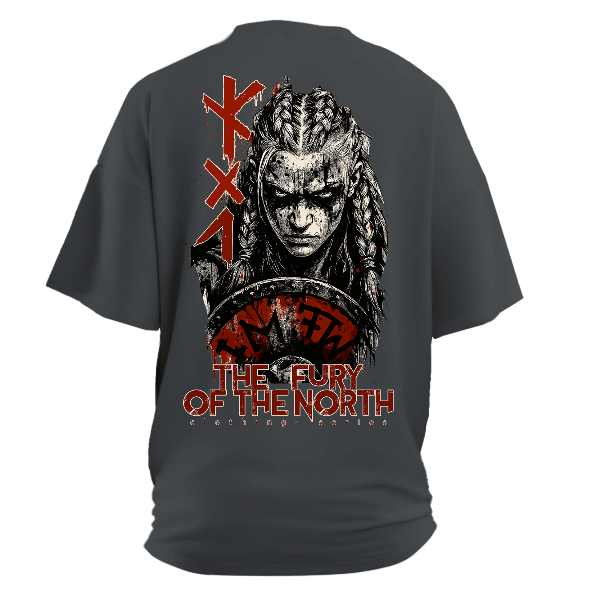 The Fury of the North  Ön  ve Arka Baskılı Nordic(Unisex Tişört)