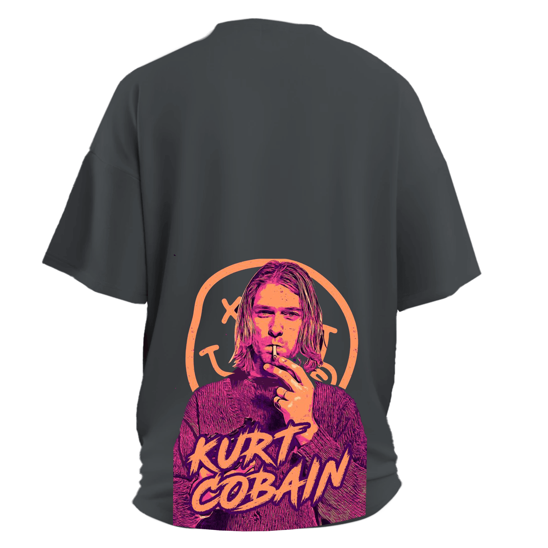 Nirvana Kurt Cobain Rock and Metal Series Ön Arka Baskılı (Unisex Tişört )