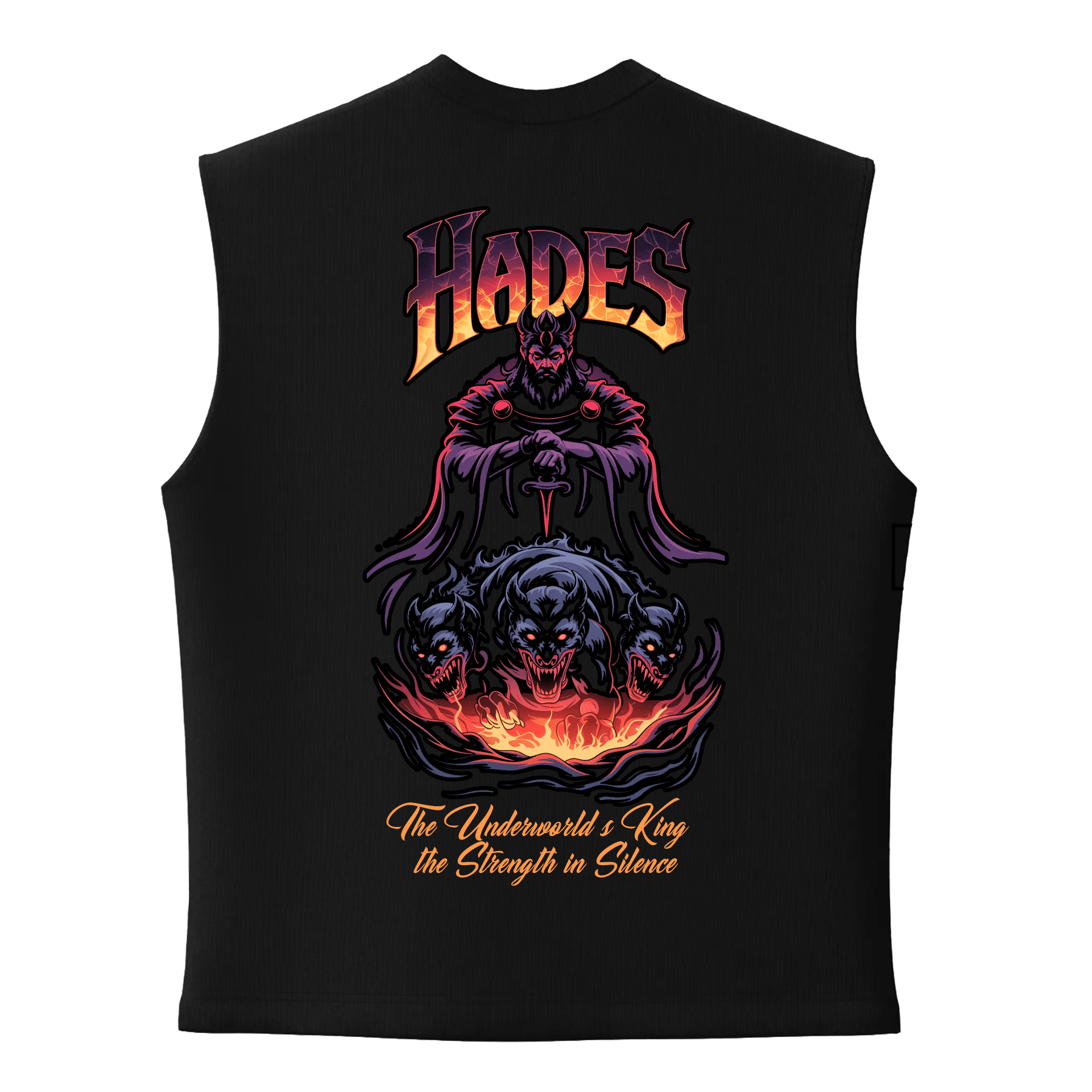 Hades   Ön ve Arka Baskılı  (Unisex Sleeveless Atlet )