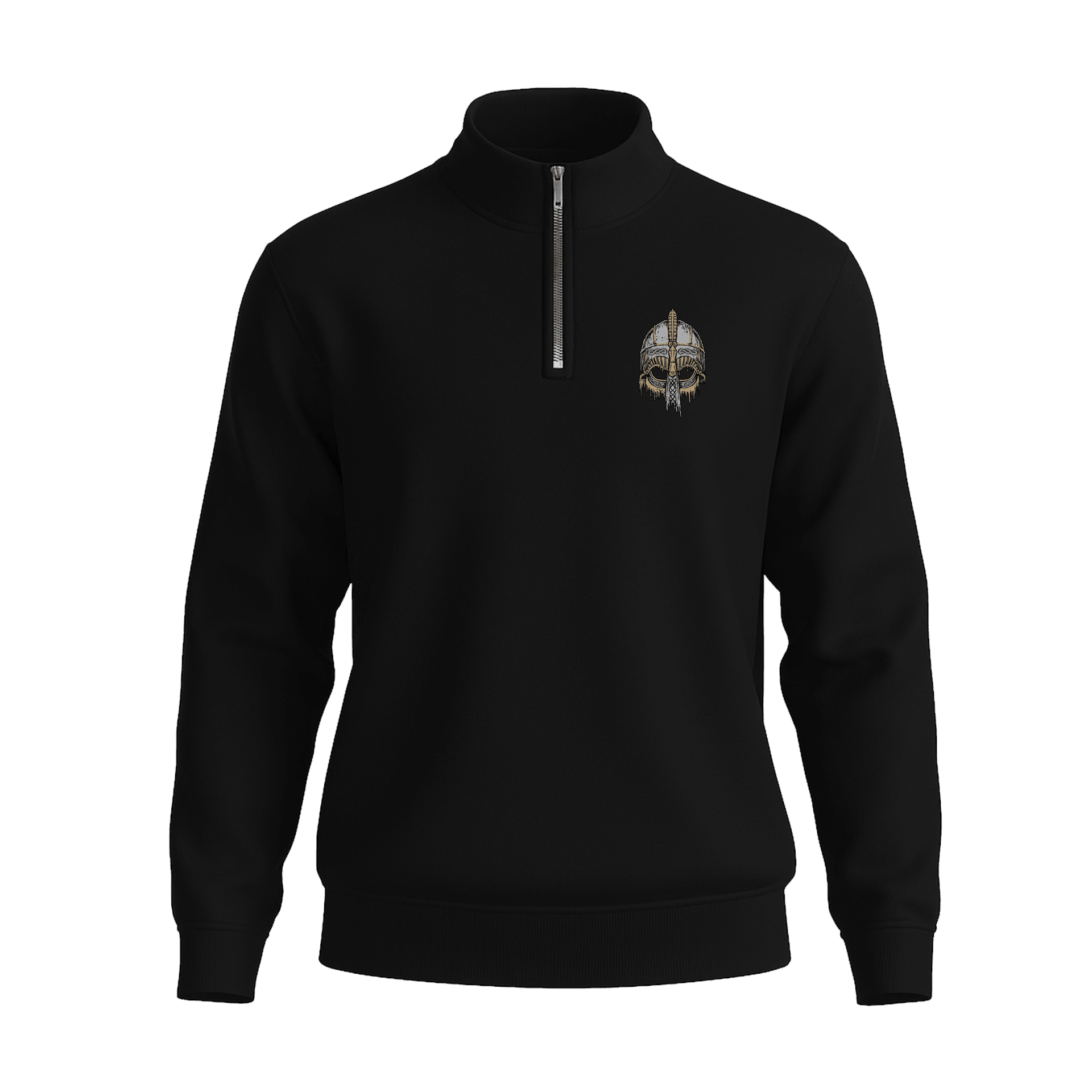 Viking Warrior Pattern   Ön Ve Arka  Baskılı (Unisex Yarım Fermuarlı Sweat)