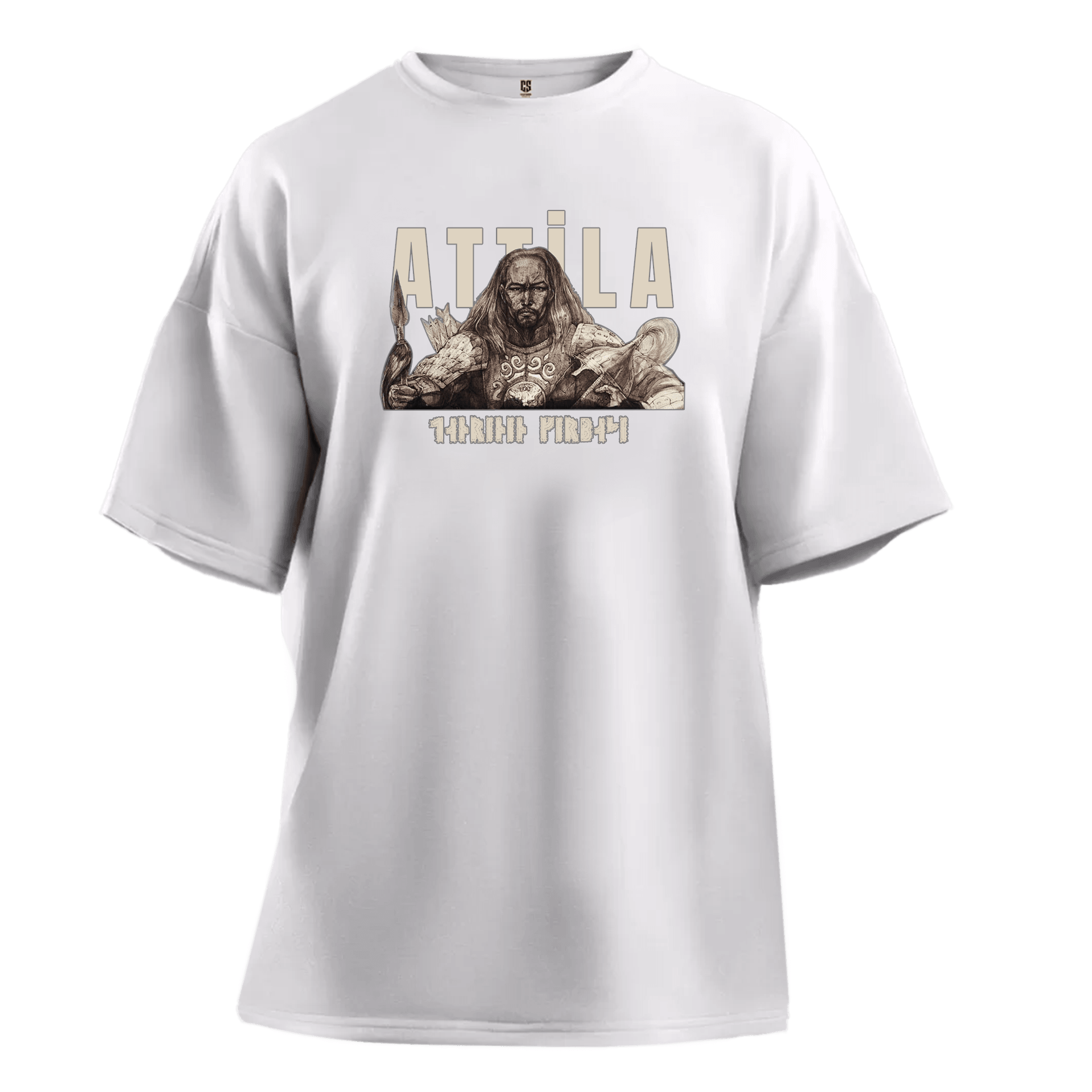 Tanrı'nın Kırbacı Attila Ön Baskılı   (Unisex Tişört)
