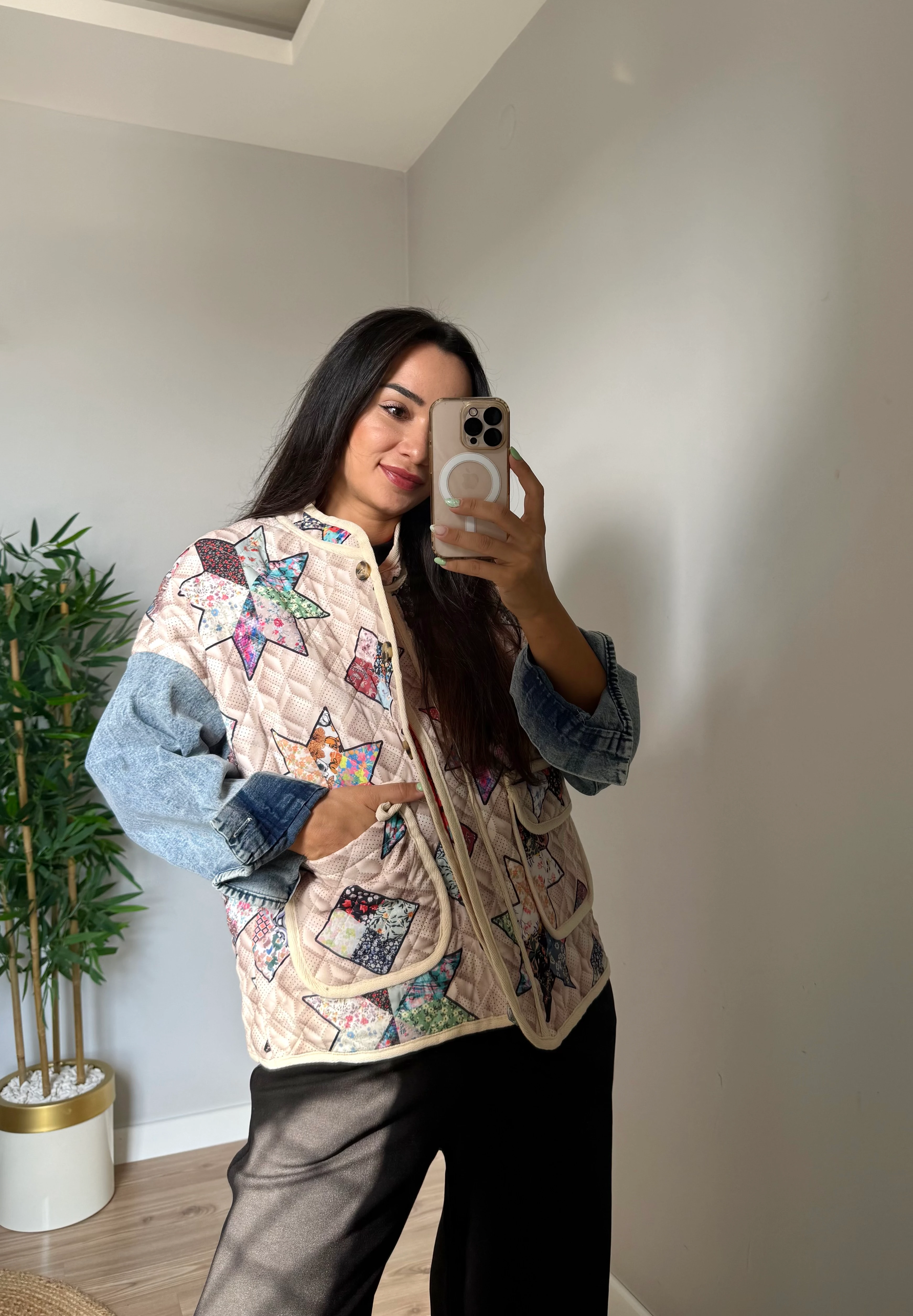 Kapitone Tasarım Ceket