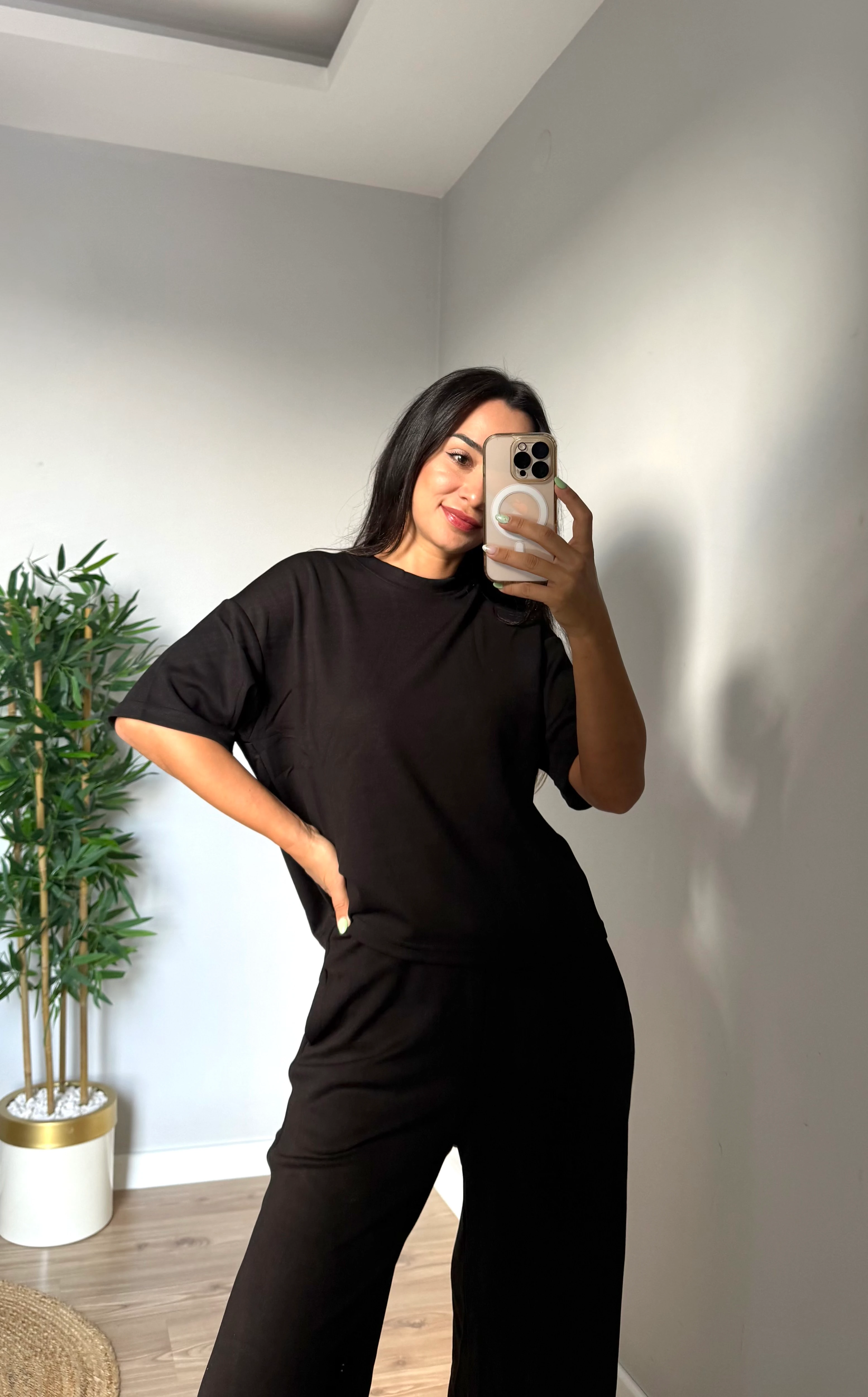 Oyhs Etiketli Modal Eşofman Siyah