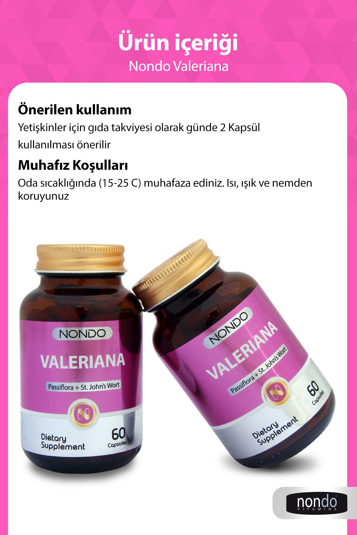 Valeriana - Kedi Otu - Pasiflora 60 Kapsül