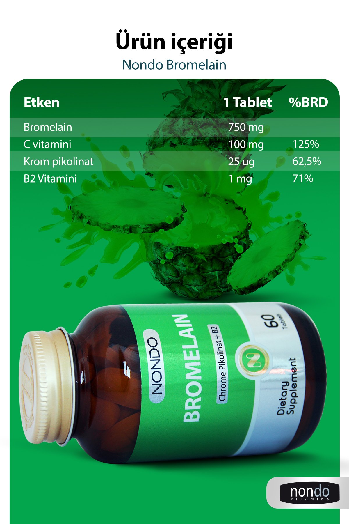 Bromelain 60 Tablet