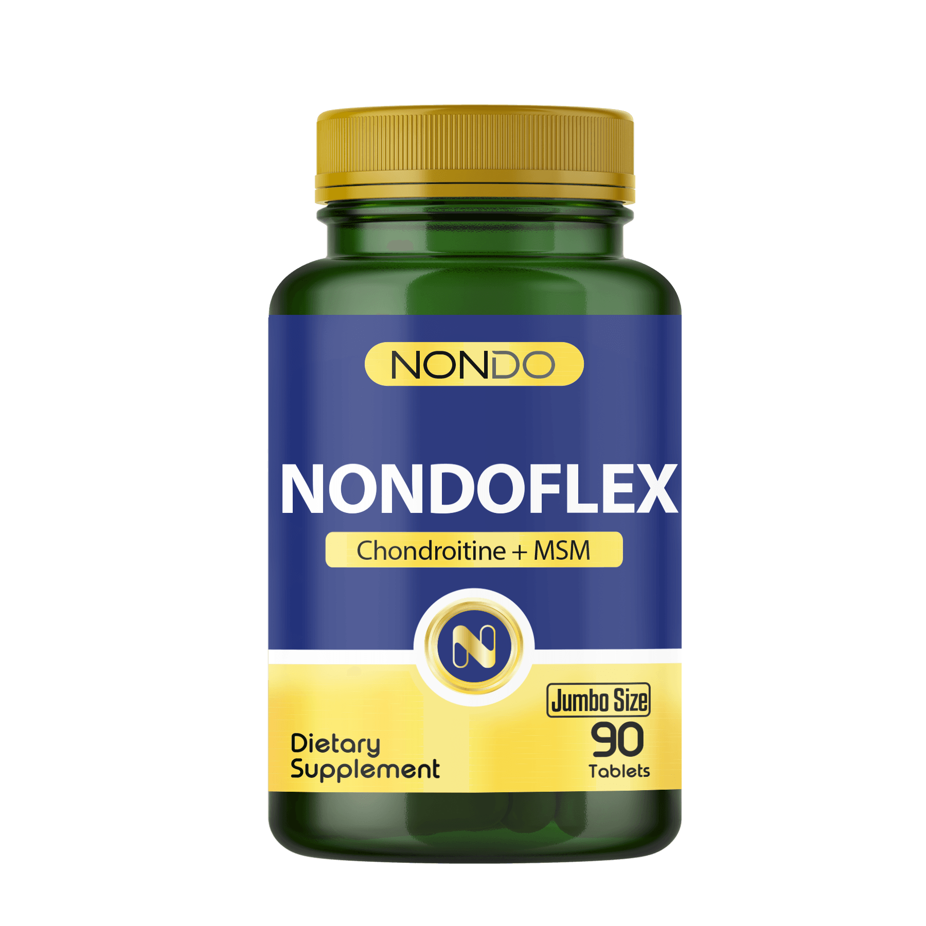 NondoFlex الجلوكوزامين + MSM + Tip2 كوليجين جامبو حجم 90 قرص