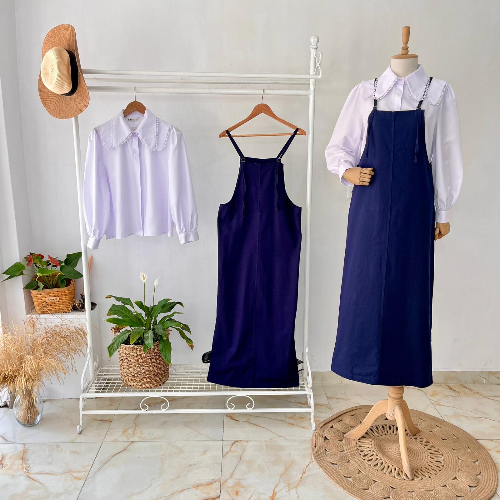 Lacivert Gabardin Askılı  Jile