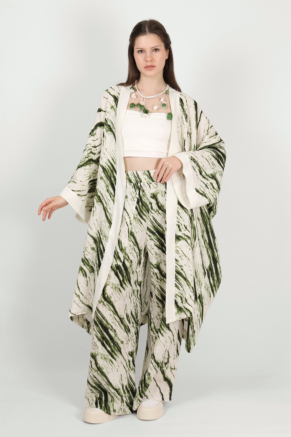 5072 Kimono - Yeşil