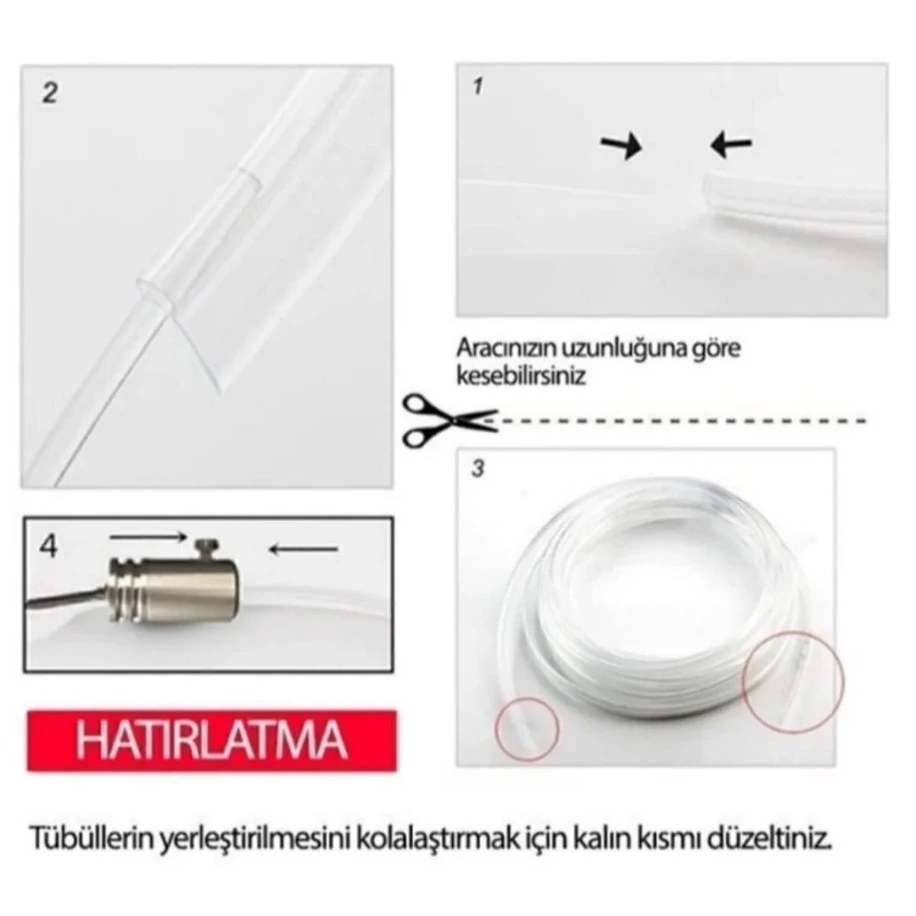 Araç Içi Atmosfer Ambiyans Led  App Kontrollü