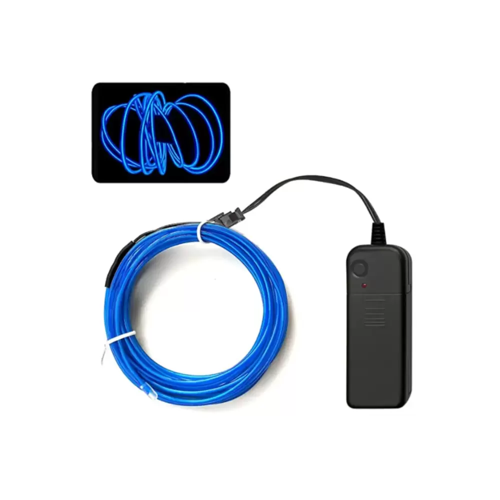 Neon İp Şerit Led Mavi 3M