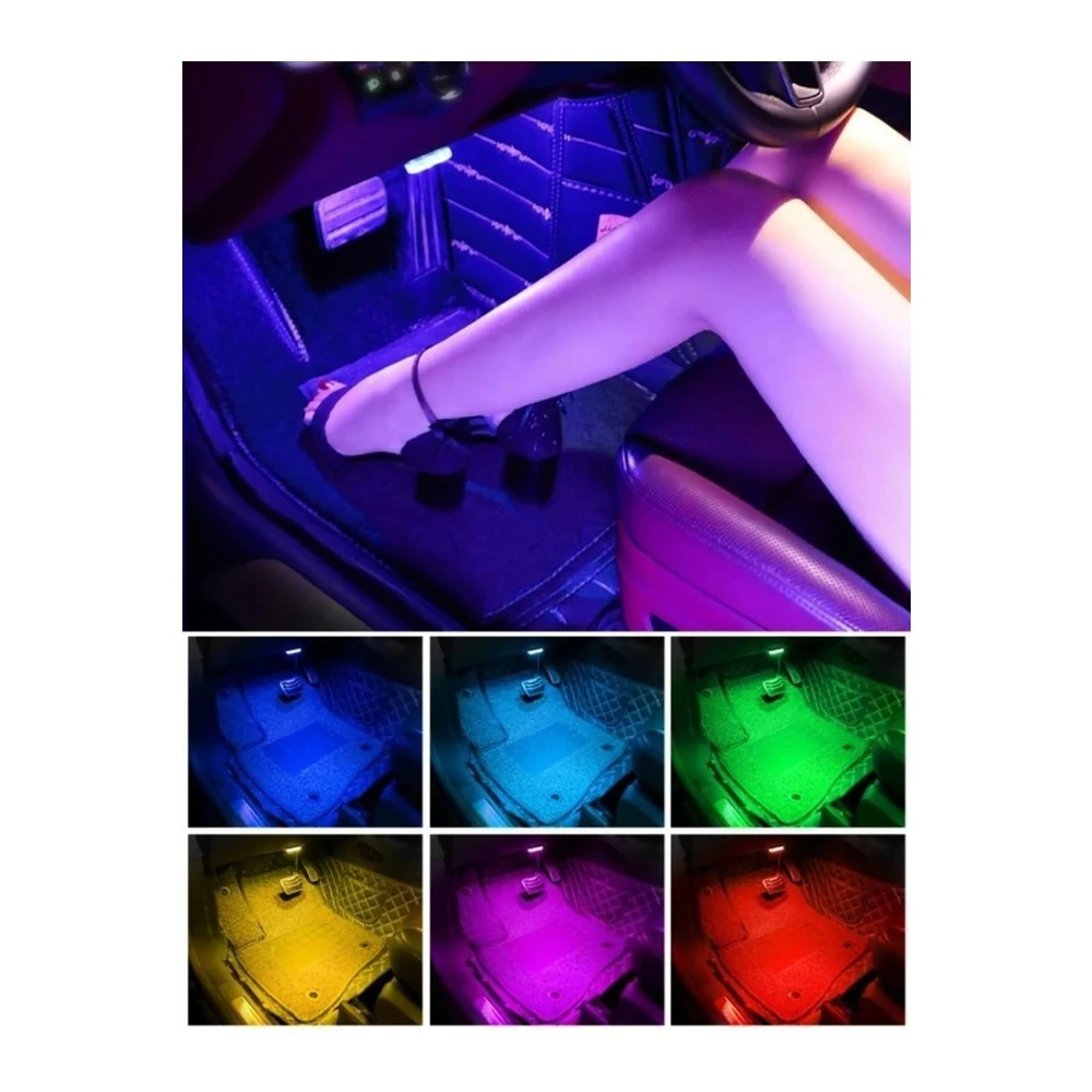 Yüksek Kalite Araç İçi Dokunmatik Sensörlü Mini Led Lamba 7 Renkli