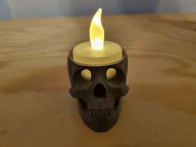 Tealight Mumluk - Kurukafa 3'lü Set