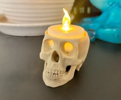Tealight Mumluk - Kurukafa 3'lü Set