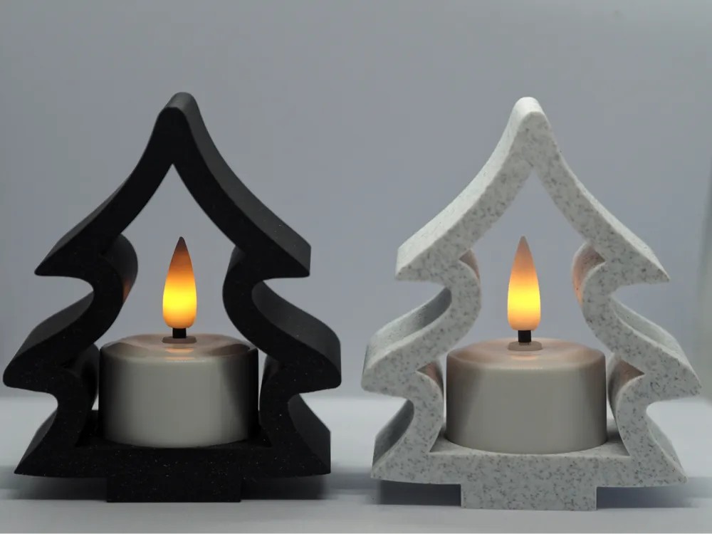 Tealight Mumluk - Yılbaşı Ağacı 2'li Set