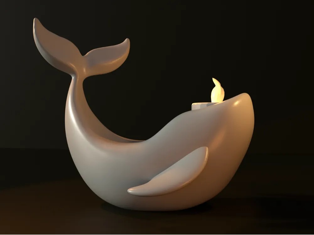Tealight Mumluk - Balina