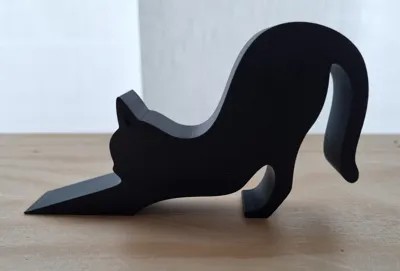 Kapı Tutacağı - Kedi Silüet