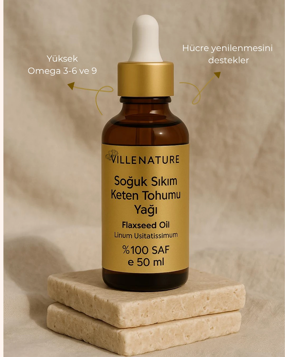 Soğuk Sıkım KETEN TOHUMU YAĞI 50 ML