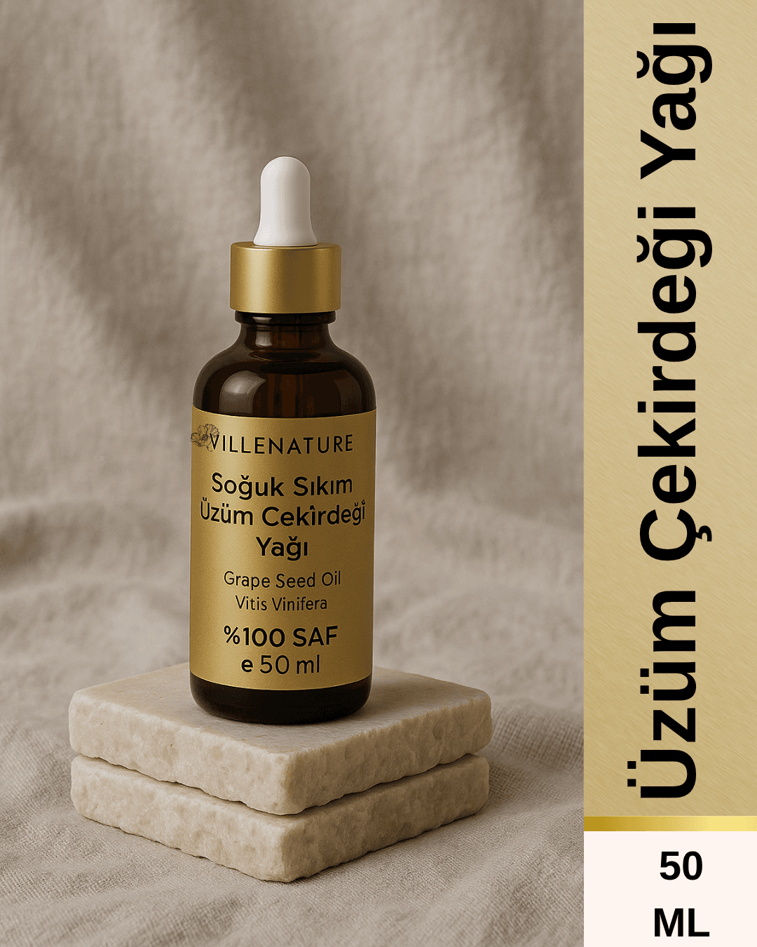 Soğuk Sıkım ÜZÜM ÇEKİRDEĞİ YAĞI 50 ML