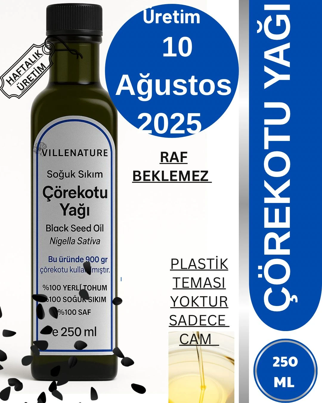 Soğuk Sıkım Çörekotu Yağı